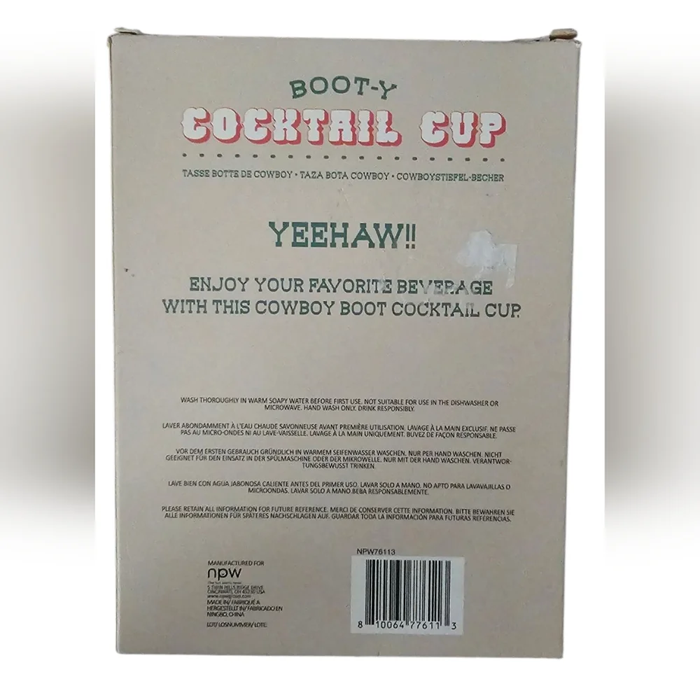 Cowgirl Pink Boot-Y 16oz. Party Cocktail Cup NEW Bachelorette Girls Night